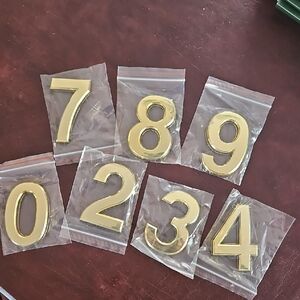 Gold Mailbox Numbers